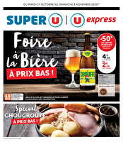 Foire à la bière à prix bas ! chez Super U Valable du 27 octobre au 08 novembre 2026