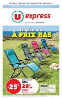 Le plein air à prix bas chez U express Valable du 25 mars au 06 avril 2025