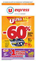 Quinzaine des prix ultra bas spécial rentrée chez U express Valable du 26 août au 07 septembre 2025