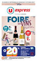 Foire aux vins consultation en avant-première chez U express Valable du 23 septembre au 05 octobre 2025