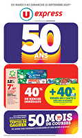 Les prix bas de la semaine chez U express Valable du 09 au 21 septembre 2025