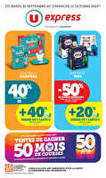 Les prix bas de la semaine des magasins U express Valable du 30 septembre au 12 octobre 2025