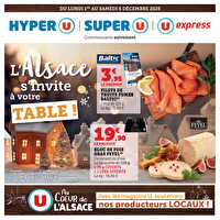 L'alsace s'invite à votre table ! chez U express Valable du 01 au 06 décembre 2025