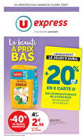 La beauté à prix bas chez U express Valable du 08 au 19 avril 2026