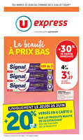 Les prix bas de la semaine des magasins U express Valable du 23 juin au 05 juillet 2026