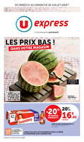 Les prix bas dans votre magasin chez U express Valable du 21 au 26 juillet 2026