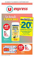 Les prix bas de la semaine chez U express Valable du 01 au 13 septembre 2026
