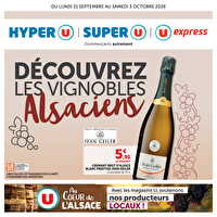 Découvrez les vignobles alsaciens ! chez U express Valable du 21 septembre au 03 octobre 2026