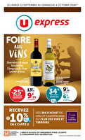 Foire aux vins consultation en avant-première ! des magasins U express Valable du 22 septembre au 04 octobre 2026