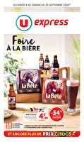 Foire à la bière des magasins U express Valable du 08 au 20 septembre 2026