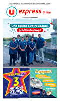 Anniversaire gagnant des magasins u chez U express Valable du 15 au 27 septembre 2026