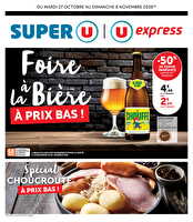 Foire à la bière à prix bas ! des magasins U express Valable du 27 octobre au 08 novembre 2026